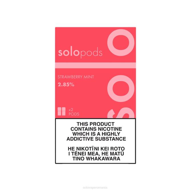 Solo capsule de înlocuire pachet de 2 menta de capsuni 646V60 | Solo Vape Recenzie