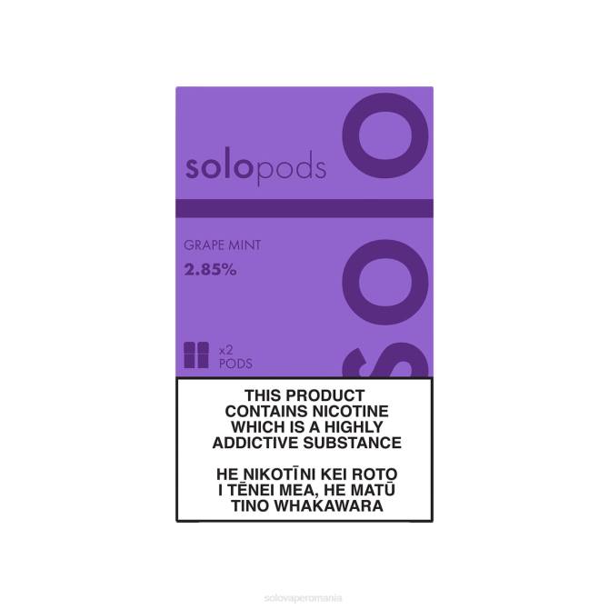 Solo capsule de înlocuire pachet de 2 menta de struguri 646V54 | Solo Vape Nicotină