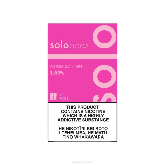 Solo capsule de înlocuire pachet de 2 pepene verde menta 646V61 | Solo Vape Nicotină