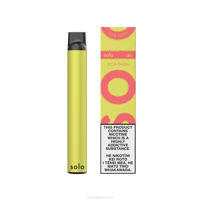 Solo vapa de unică folosință lămâie acru 646V12 | Solo Vape Nicotină